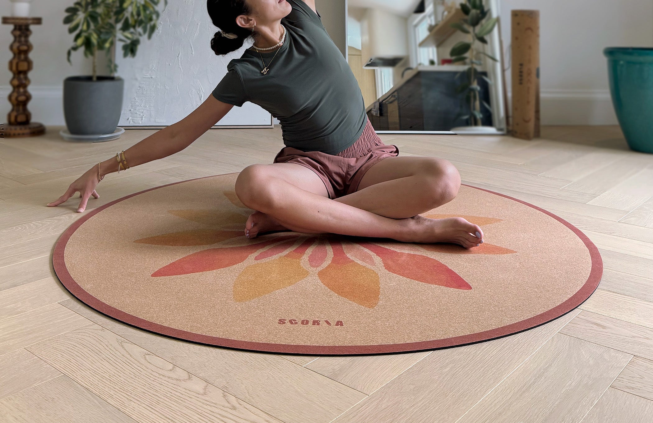 Round Cork Yoga Mats & Baby Mats