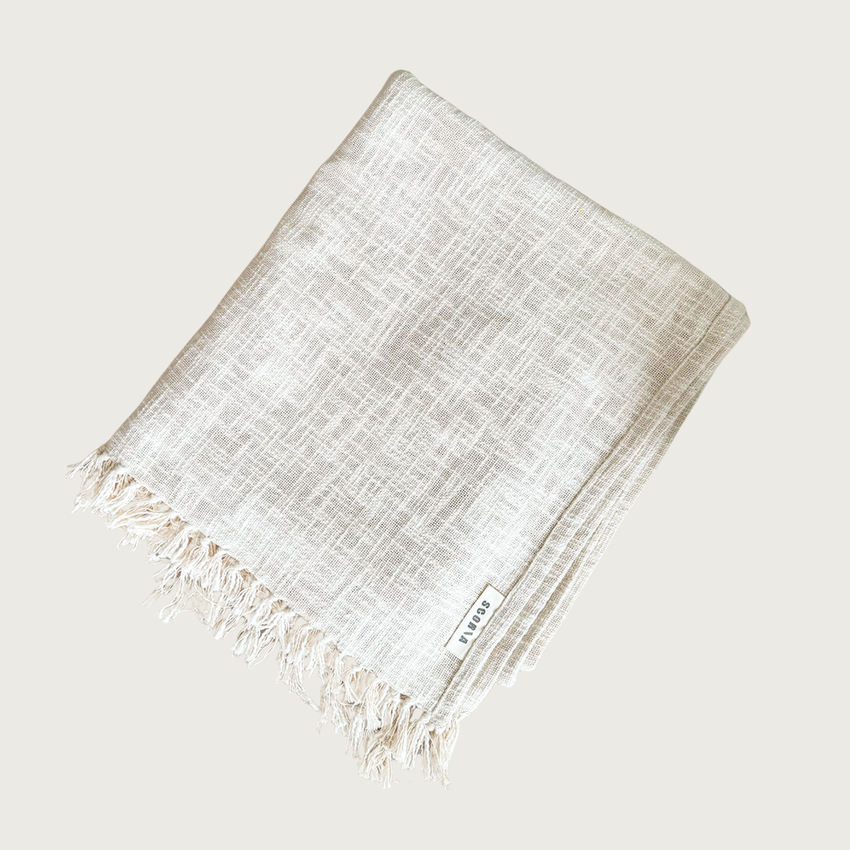 Lightweight Cotton Yoga Blanket with Fringe | Organic & Eco-Friendly
