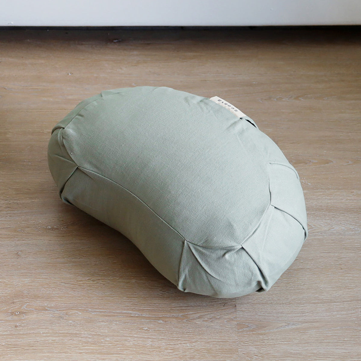 Crescent Natural Meditation Cushion | Sage Green