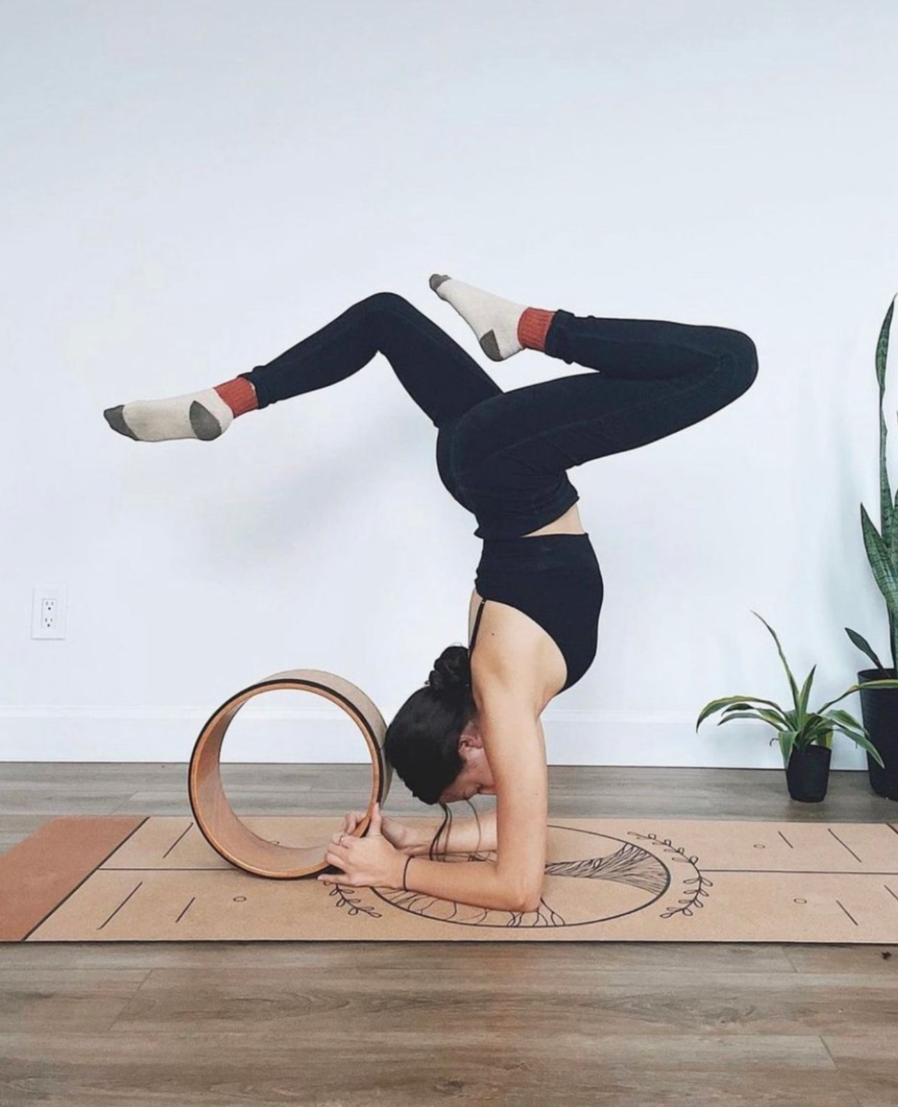 Tapis de yoga en liège avec alignement de l'arbre de vie | 4,5 mm