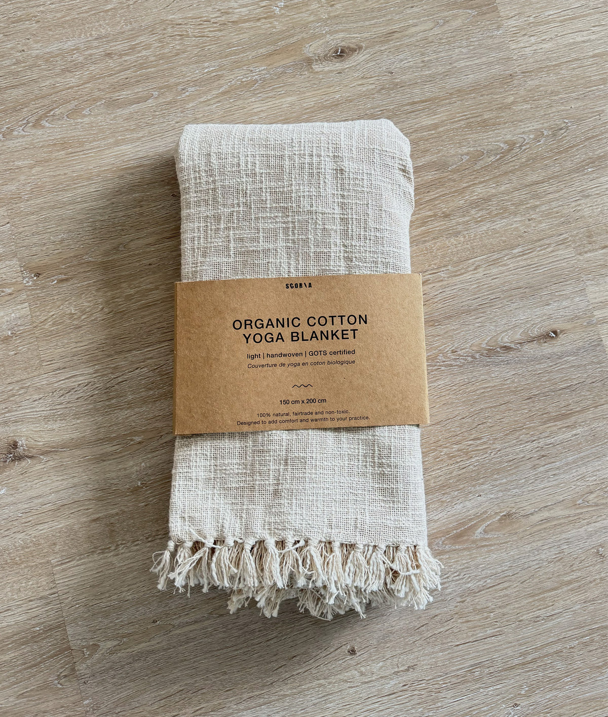 Lightweight Cotton Yoga Blanket with Fringe | Organic & Eco-Friendly
