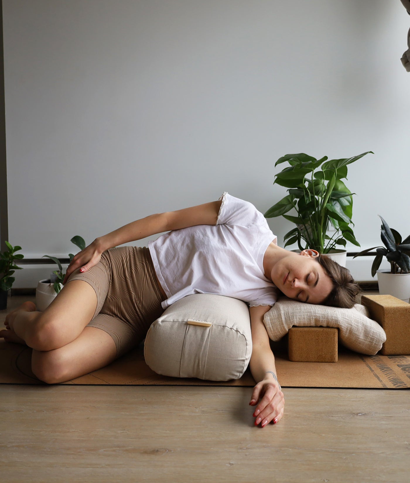 Rectangular Linen Yoga Bolster | Natural & Organic | 100% Linen