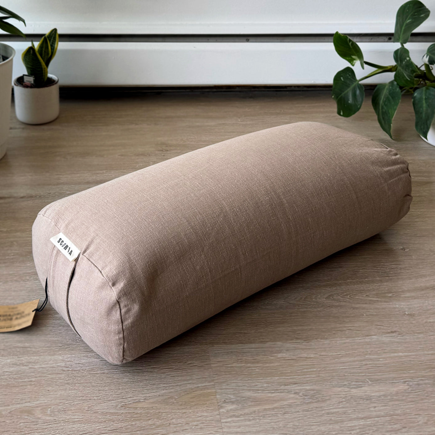 Rectangular Yoga Bolster | Natural & Organic | Muted Brown