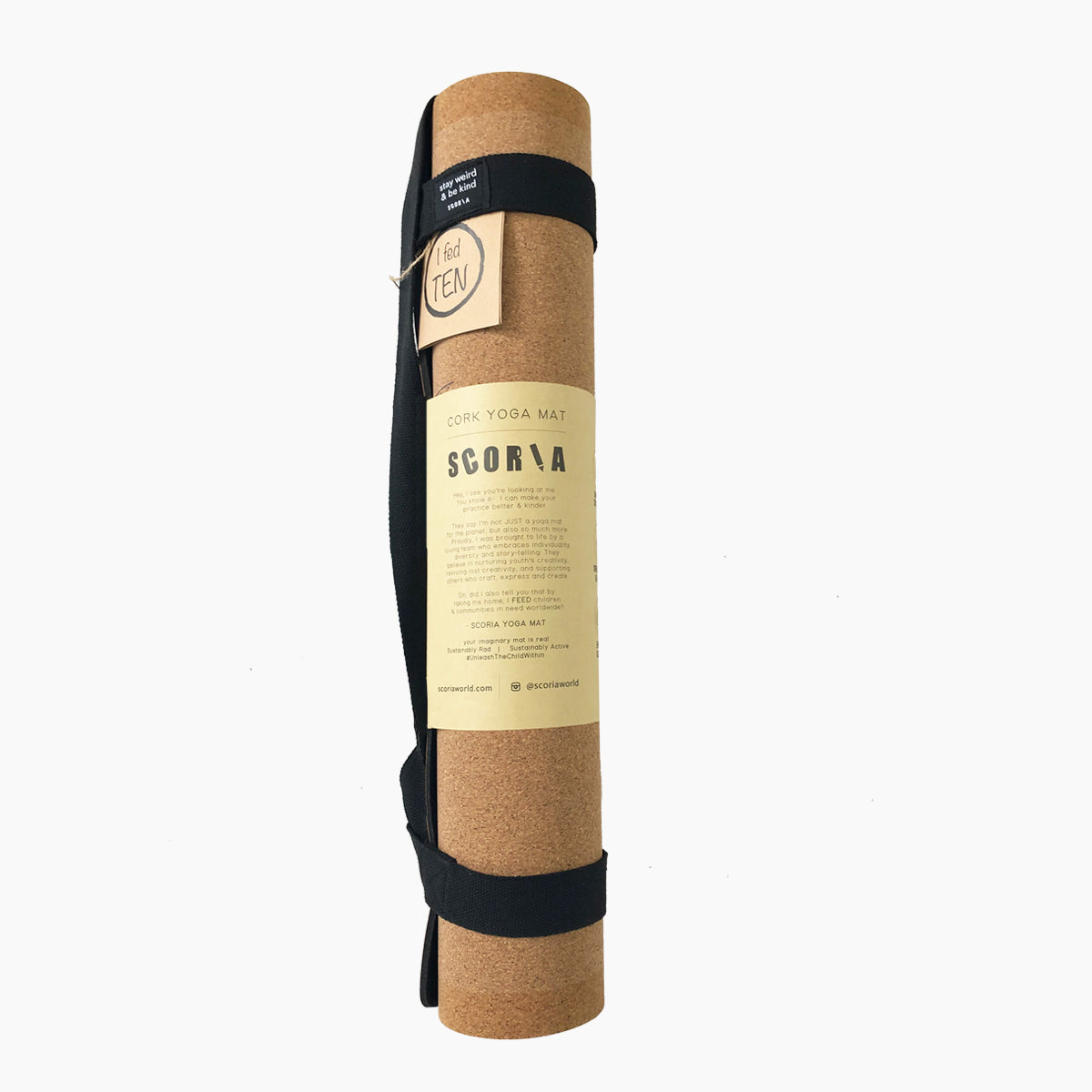 Tapis de yoga en liège très épais avec phases de la lune | 6 mm