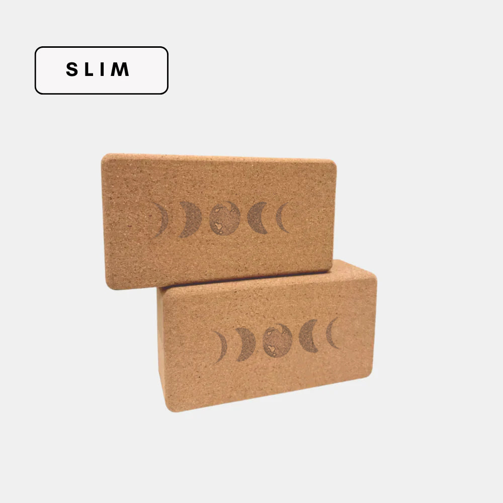 SLIM MOON CORK YOGA BLOCK | 3"x 4.5"x8.5"