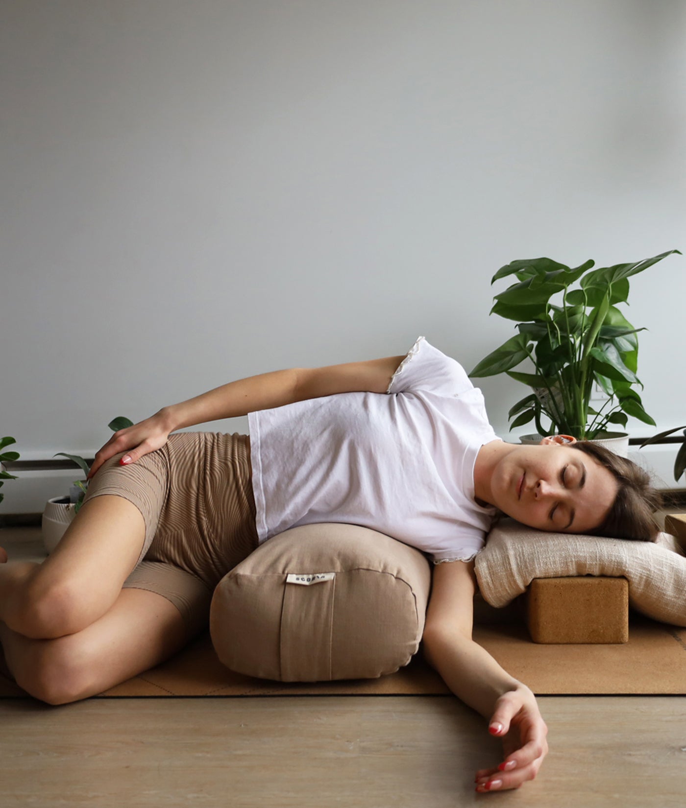 Rectangular Yoga Bolster | Natural & Organic | Muted Brown