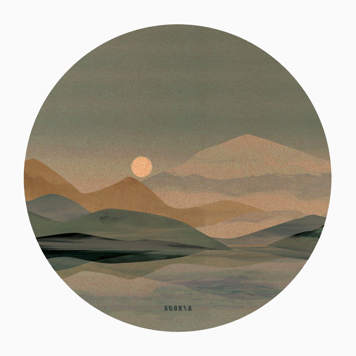 Soft Skies Round Cork Yoga Mat | Multi-use | 53" dia