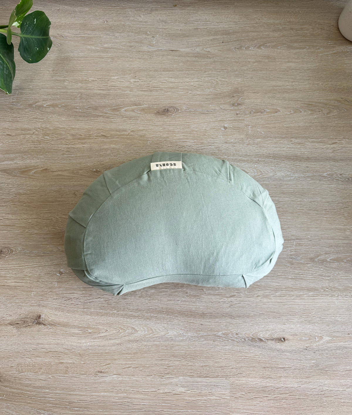 Crescent Natural Meditation Cushion | Sage Green