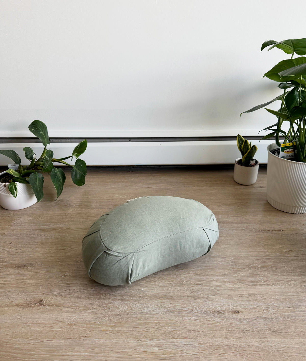 Crescent Natural Meditation Cushion | Sage Green