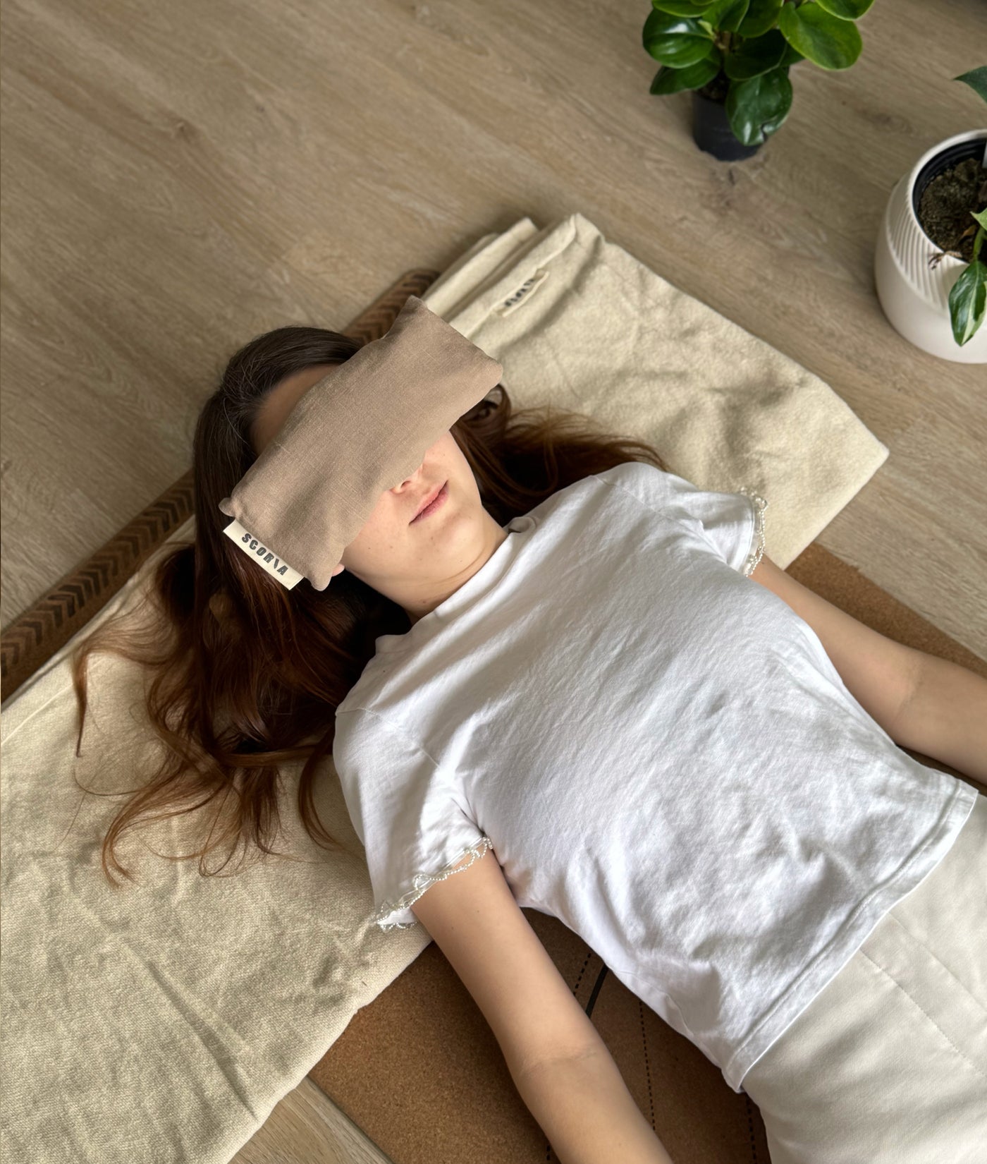 Coussin pour les yeux - Gris ombré | Naturel et biologique | Parfum lavande
