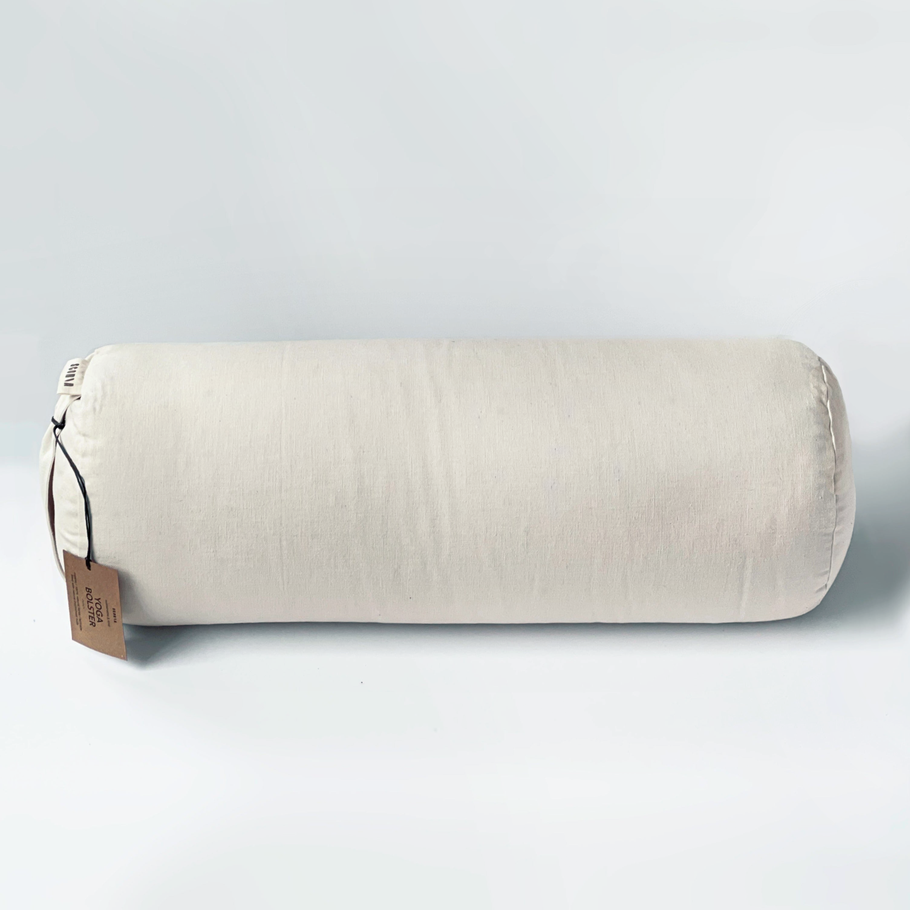 Round Yoga Bolster | Natural & Organic | Ivory White *NEW