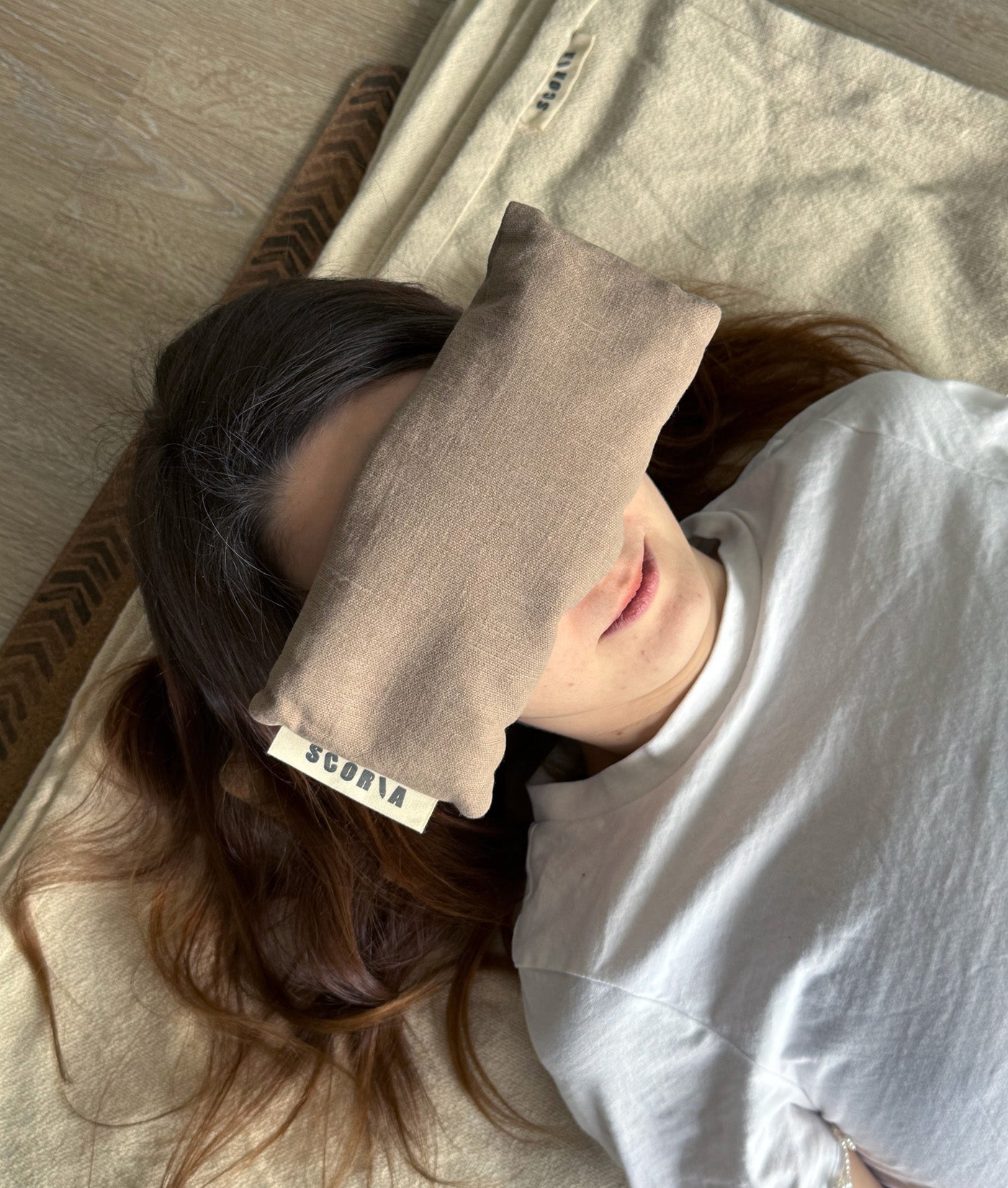 Coussin pour les yeux - Gris ombré | Naturel et biologique | Parfum lavande