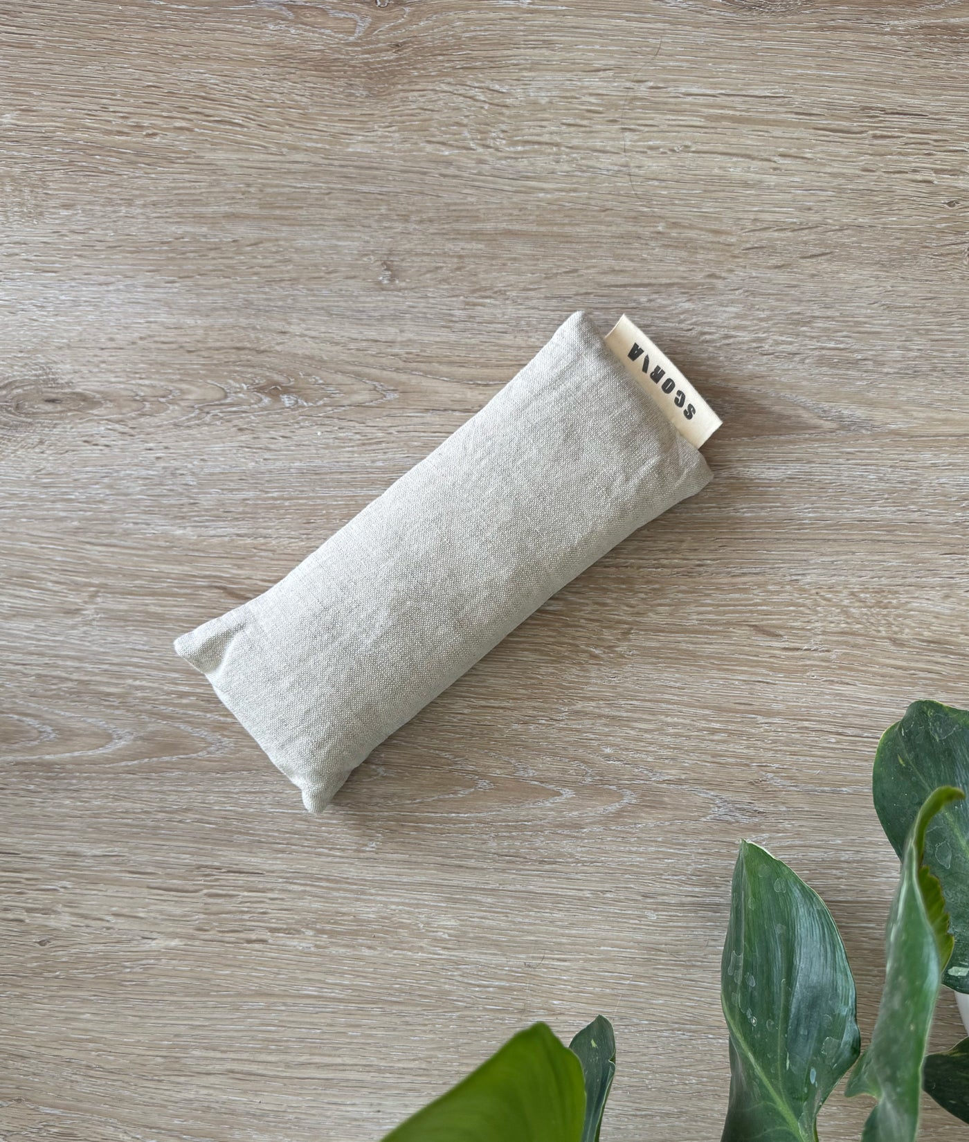 Coussin pour les yeux - Motif feuilles | Naturel et biologique | Parfum lavande