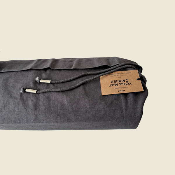 Yoga Mat Bag GOTS Organic Cotton Shadow Grey