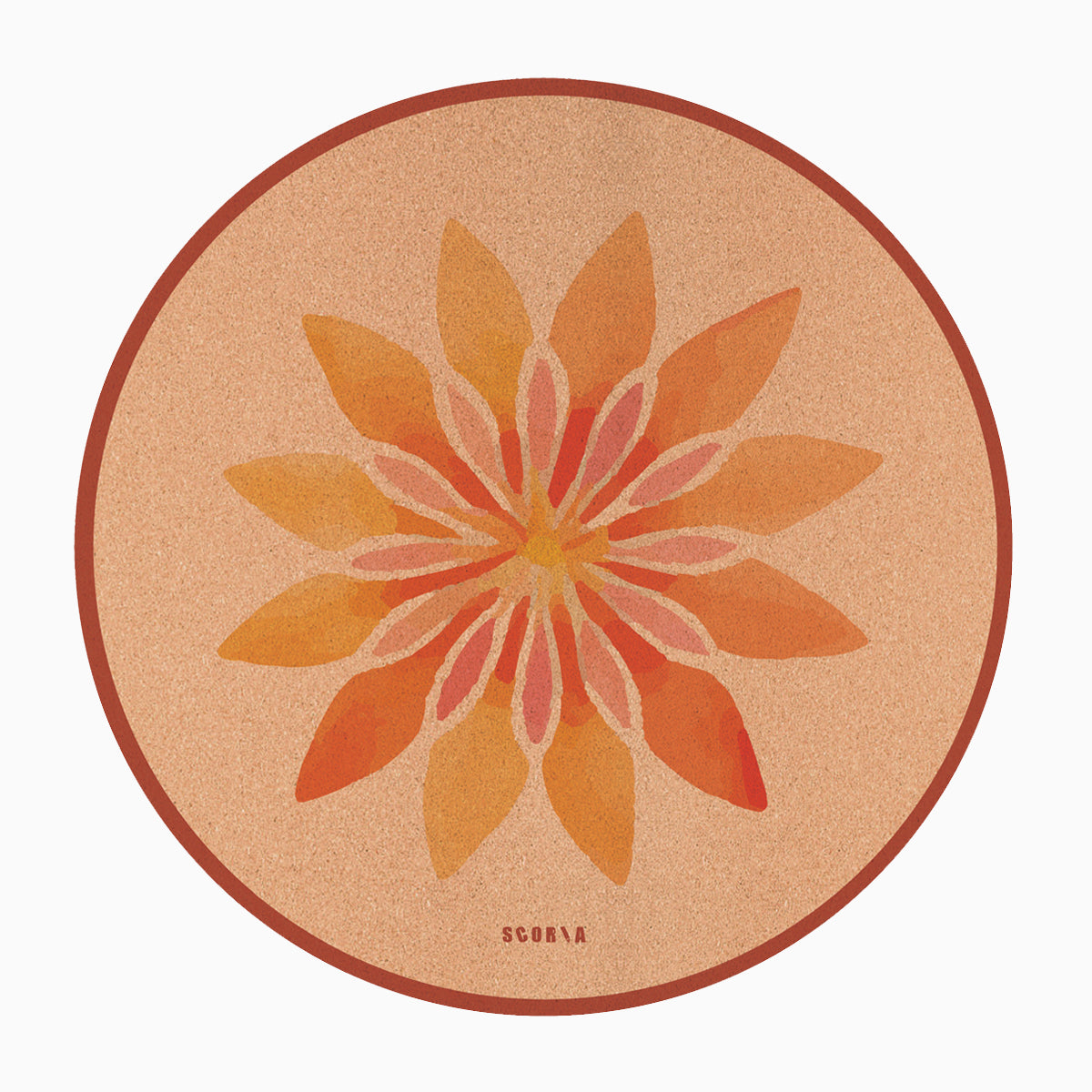 Solar Bloom Round Cork Yoga Mat | Multi-use | 53" dia