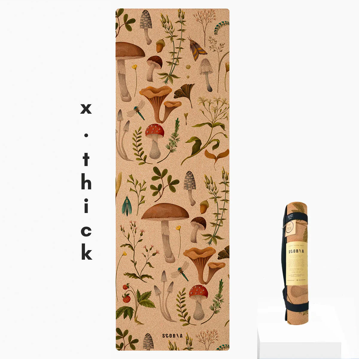 X-Thick Myco Forest Cork Yoga Mat | 6MM