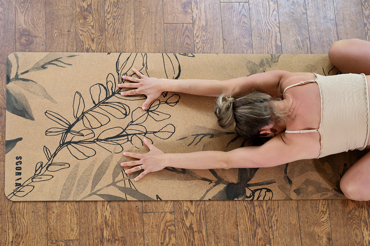 X-TALL Blossom Cork Yoga Mat | 6'7 Long | 4.5MM