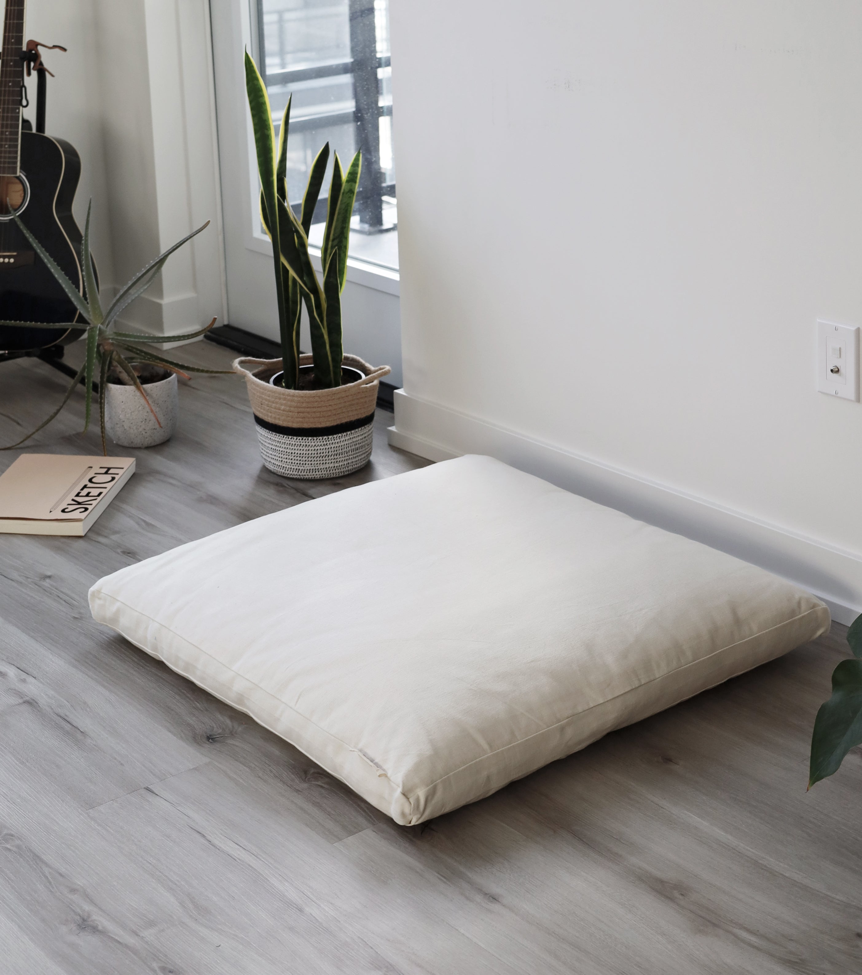 Zabuton Natural & Organic Meditation Mat | Ivory White