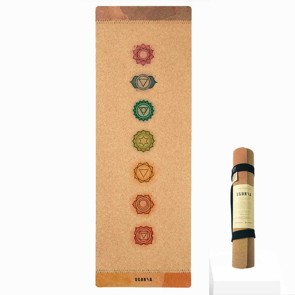 Chakras Alignment Cork Yoga Mat