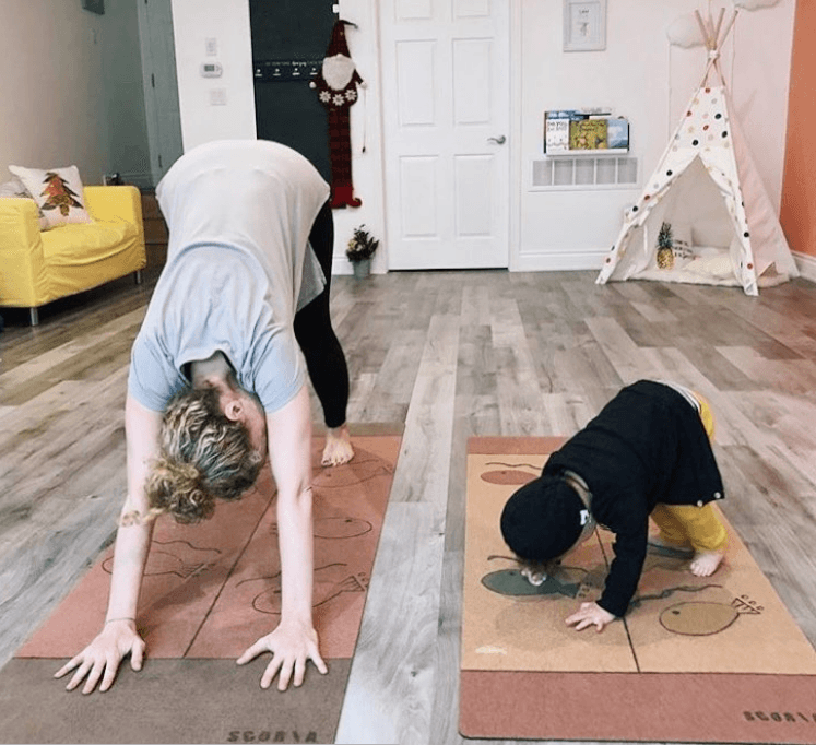 Kids BIG Cork Yoga & Non-Toxic Play Mat - Scoria