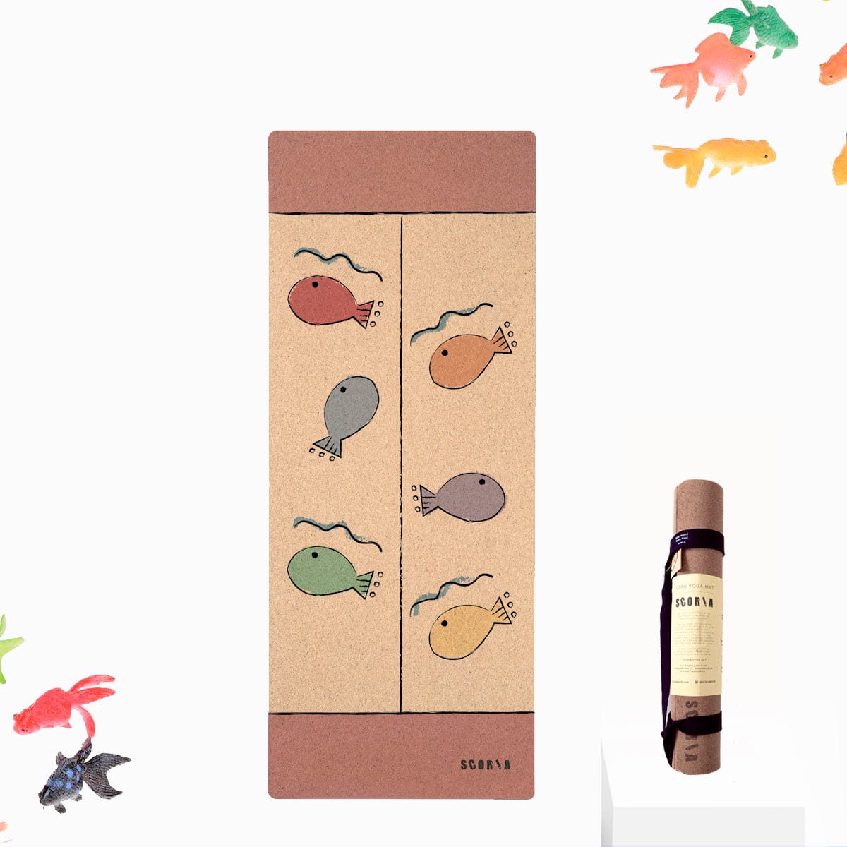 Tapis de jeu et de yoga en liège pour enfants Align