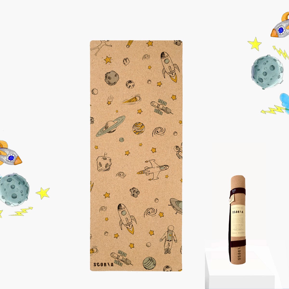 Cork space yoga mat shop