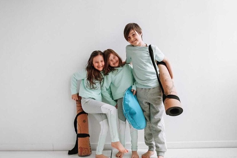 Tapis de jeu et de yoga en liège pour enfants avec licorne