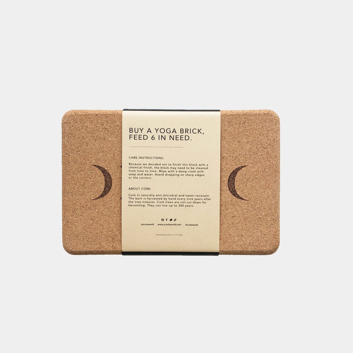 moon phase cork yoga blocks pair scoria