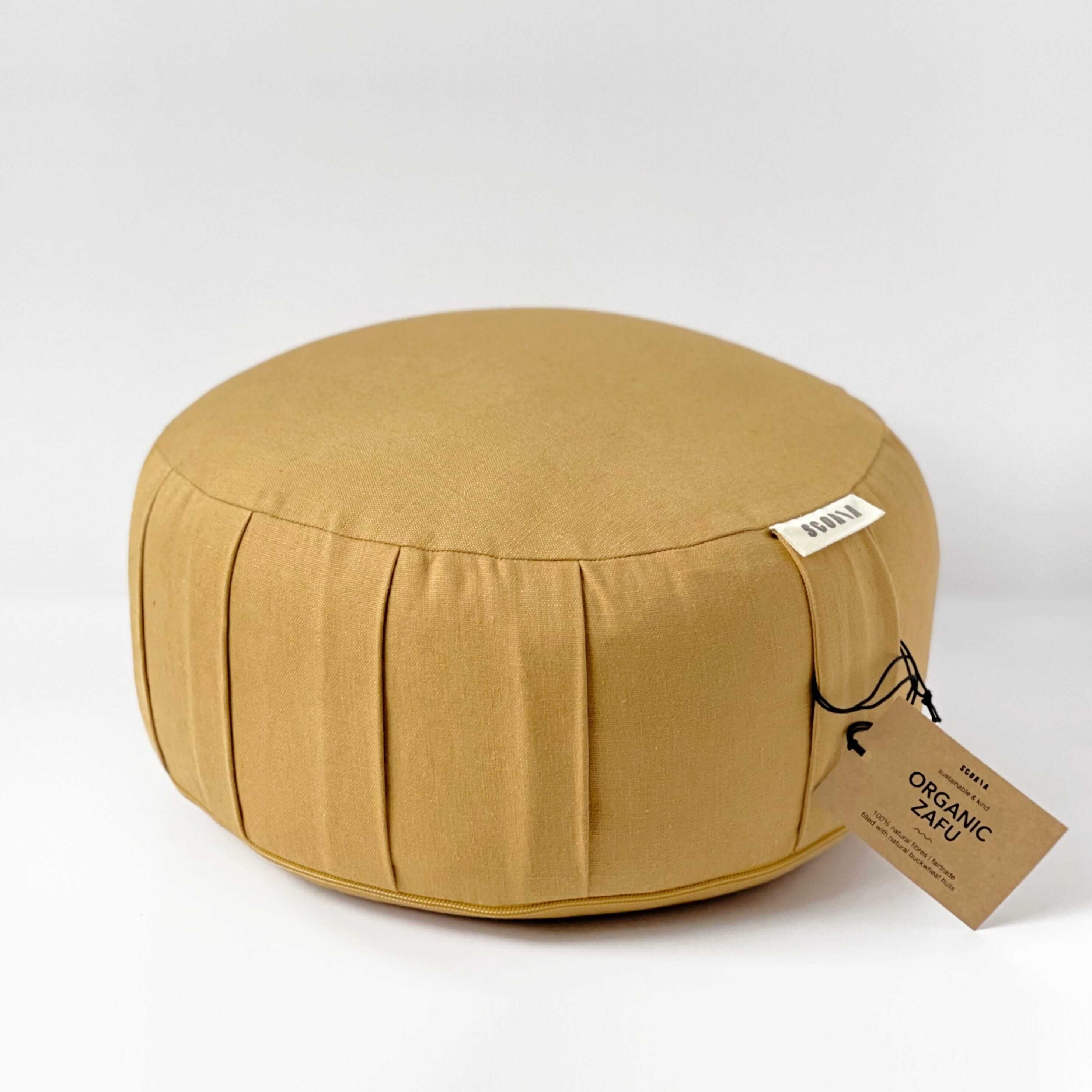 Coussin de méditation naturel Zafu | Ambre doré
