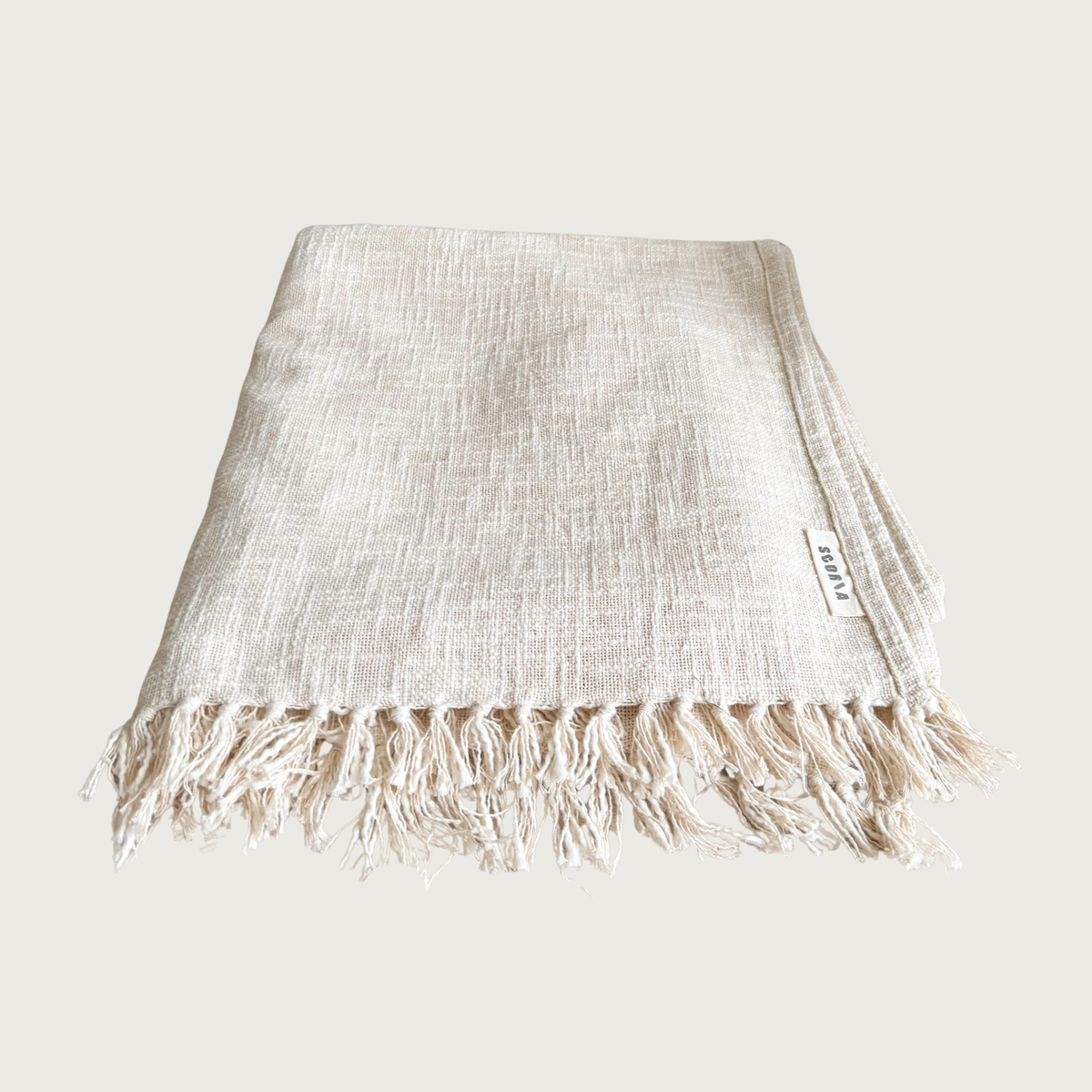 Lightweight Cotton Yoga Blanket with Fringe | Organic & Eco-Friendly