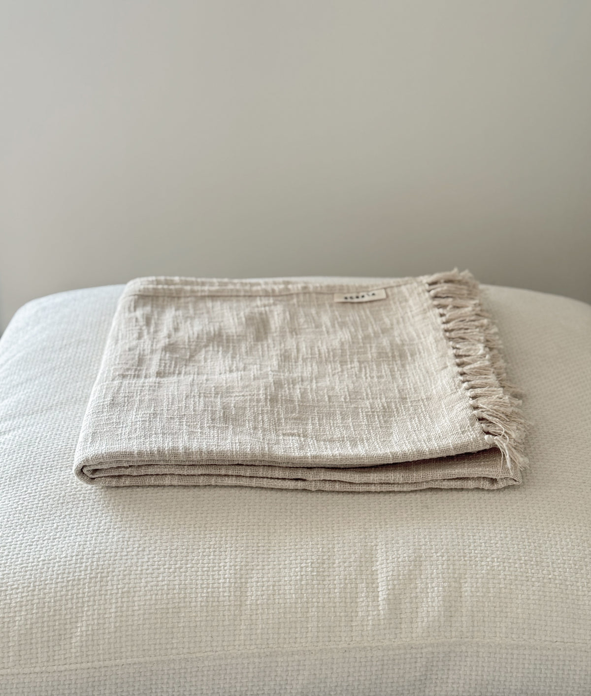 Lightweight Cotton Yoga Blanket with Fringe | Organic & Eco-Friendly