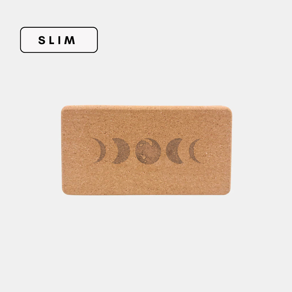 SLIM MOON CORK YOGA BLOCK | 3"x 4.5"x8.5"