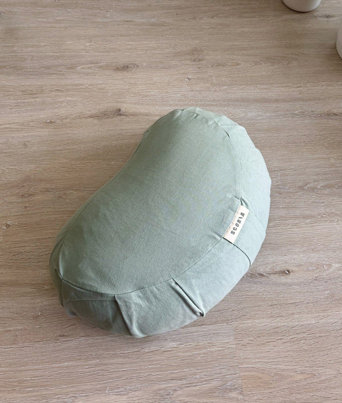 Crescent Natural Meditation Cushion | Sage Green