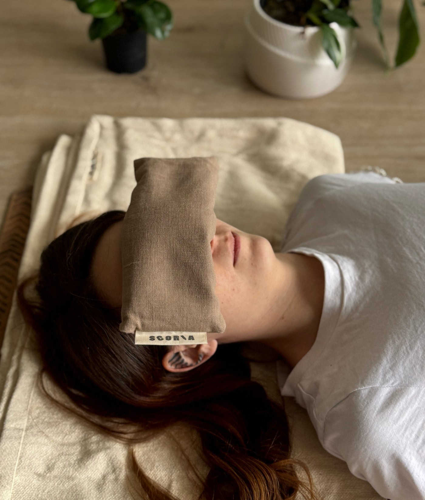 Coussin pour les yeux - Gris ombré | Naturel et biologique | Parfum lavande 
