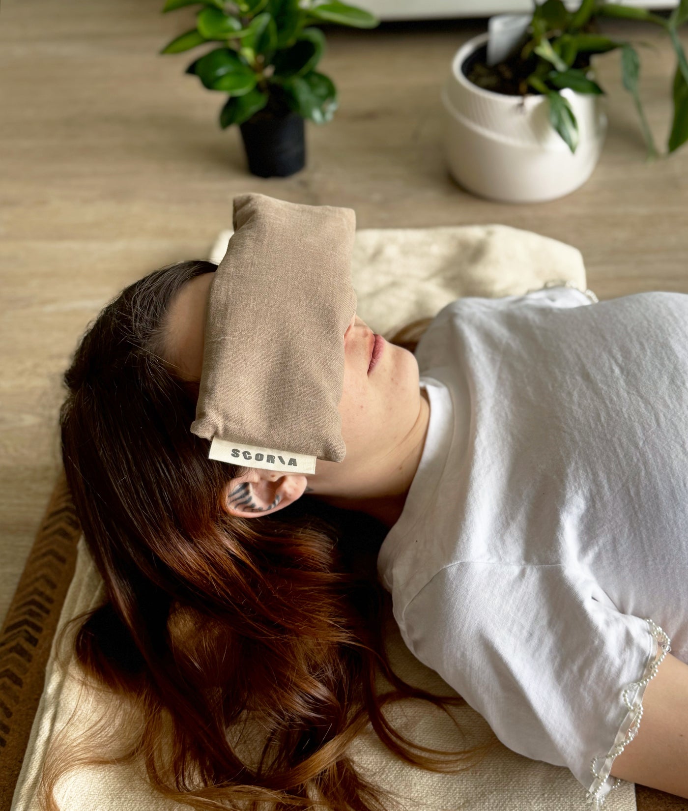 Coussin pour les yeux - Gris ombré | Naturel et biologique | Parfum lavande 