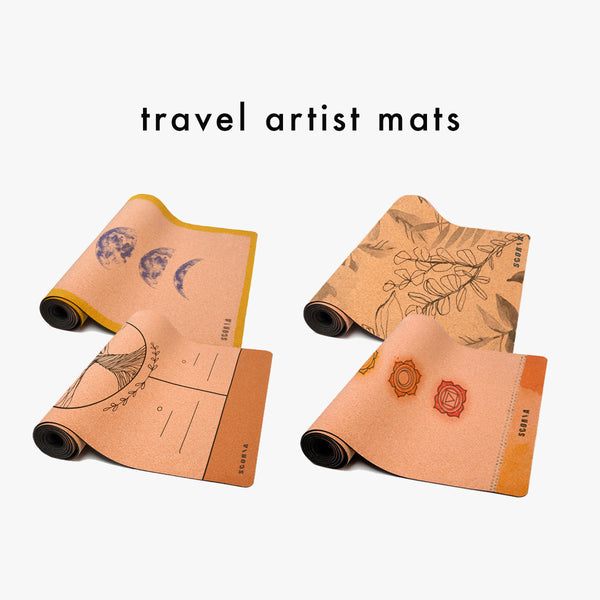 Travel Artist Cork Yoga Mat | 2MM (Choose Design)