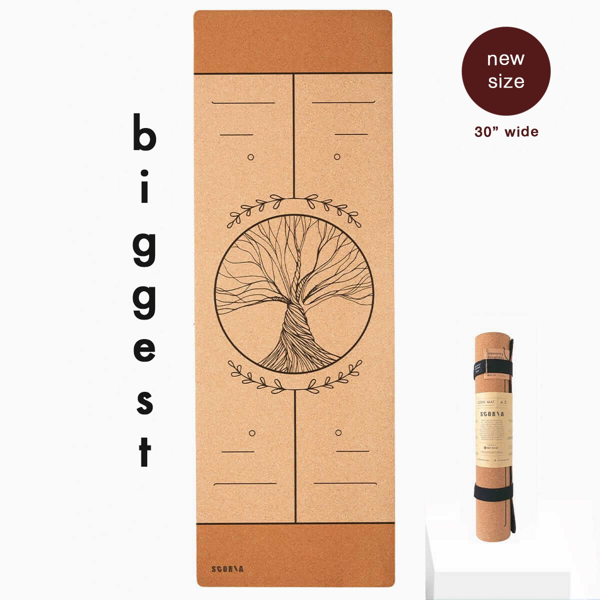 BIGGEST Tree of Life Cork Yoga Mat | 6MM