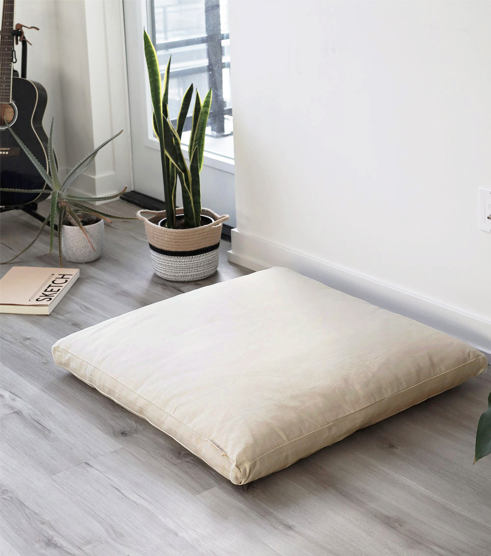 Zabuton Natural & Organic Meditation Mat | Sandy White