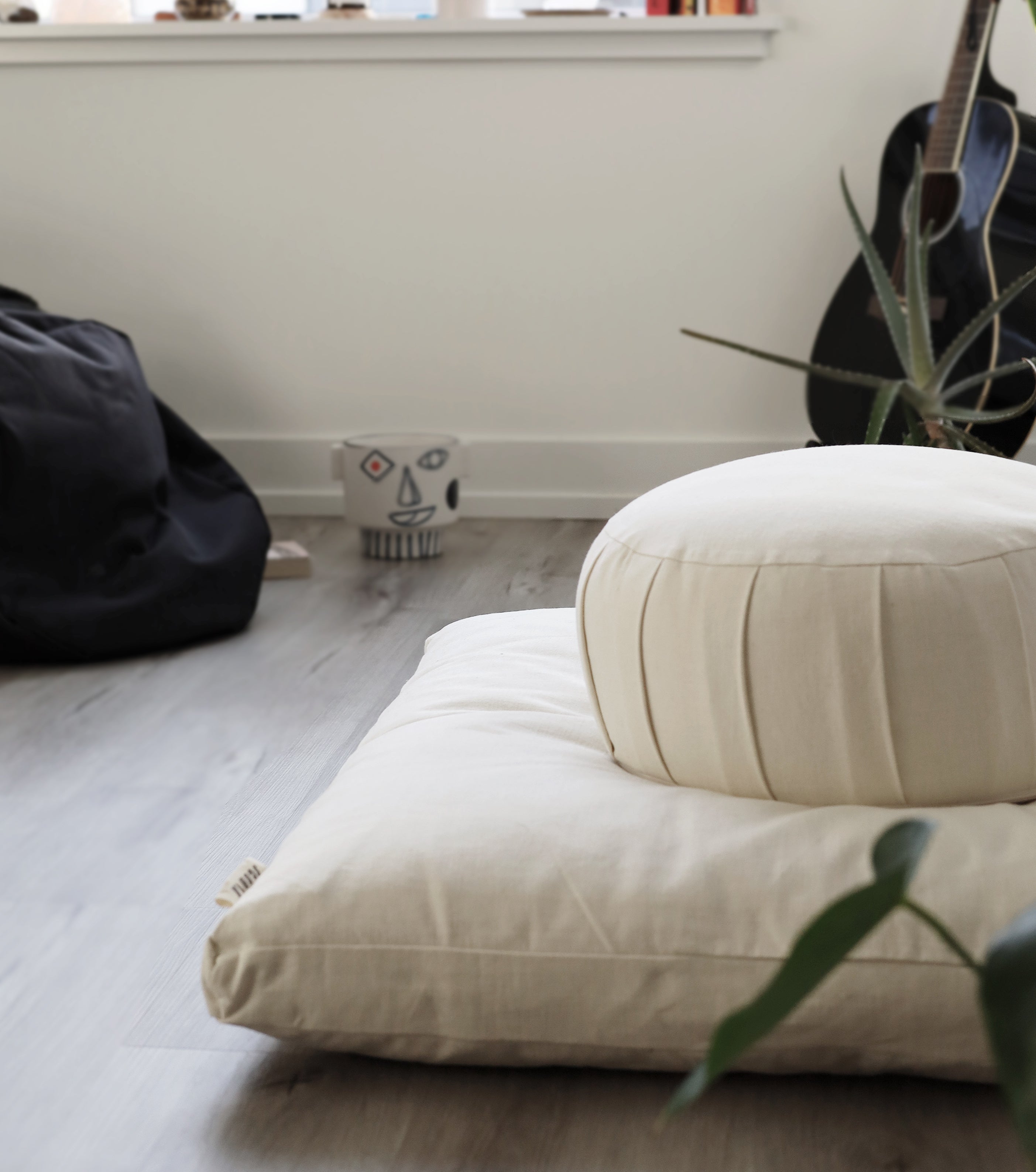 Zabuton Natural & Organic Meditation Mat | Ivory White
