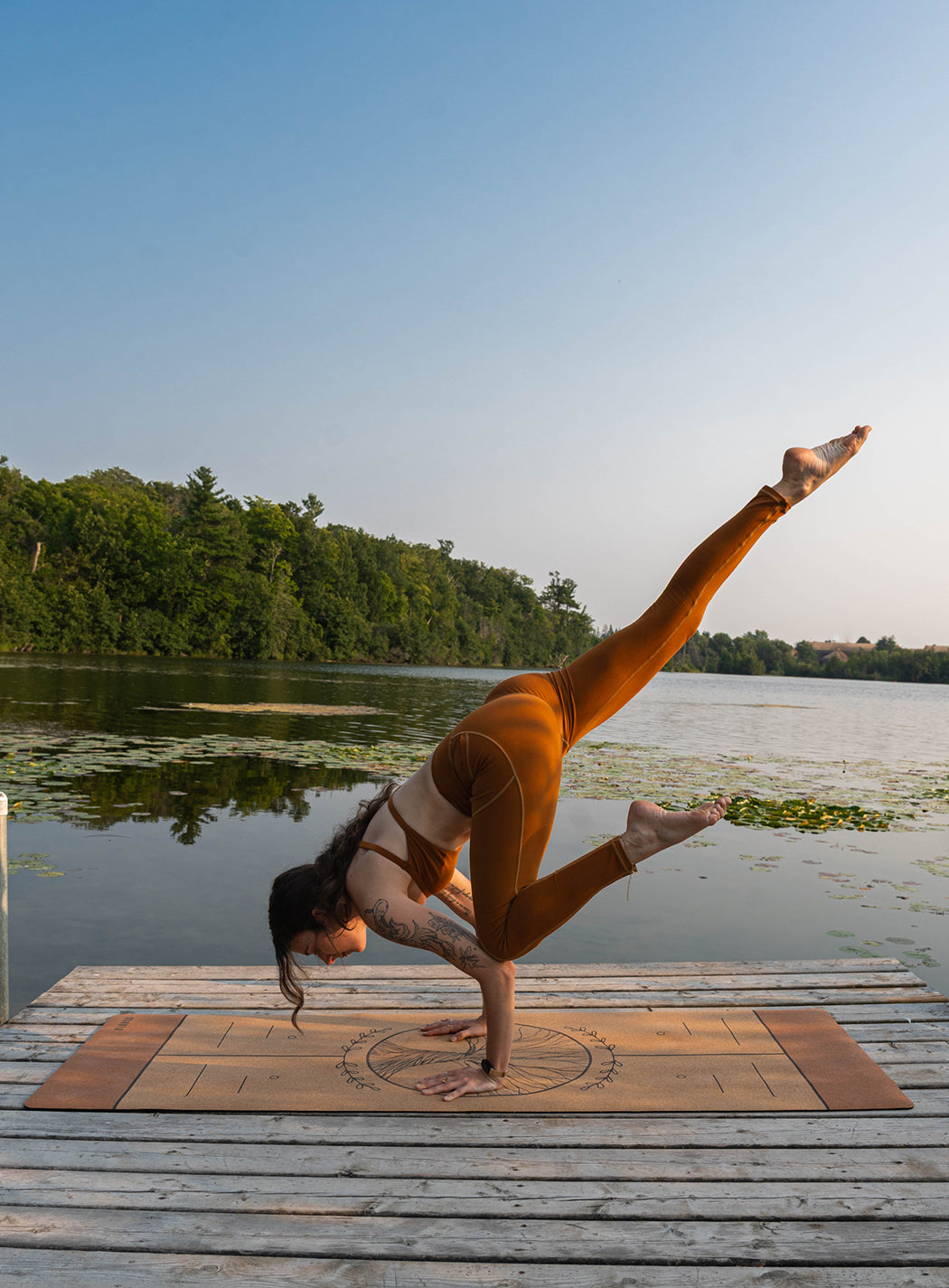 Tree of Life Alignment Cork Yoga Mat | 4.5MM