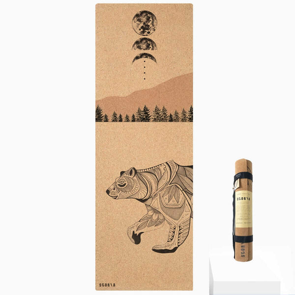 Night Bear Cork Yoga Mat | 4.5MM | Collab Edition