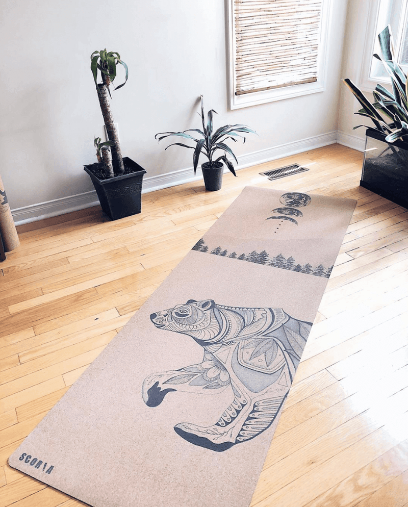 Night Bear Cork Yoga Mat | 4.5MM | Collab Edition