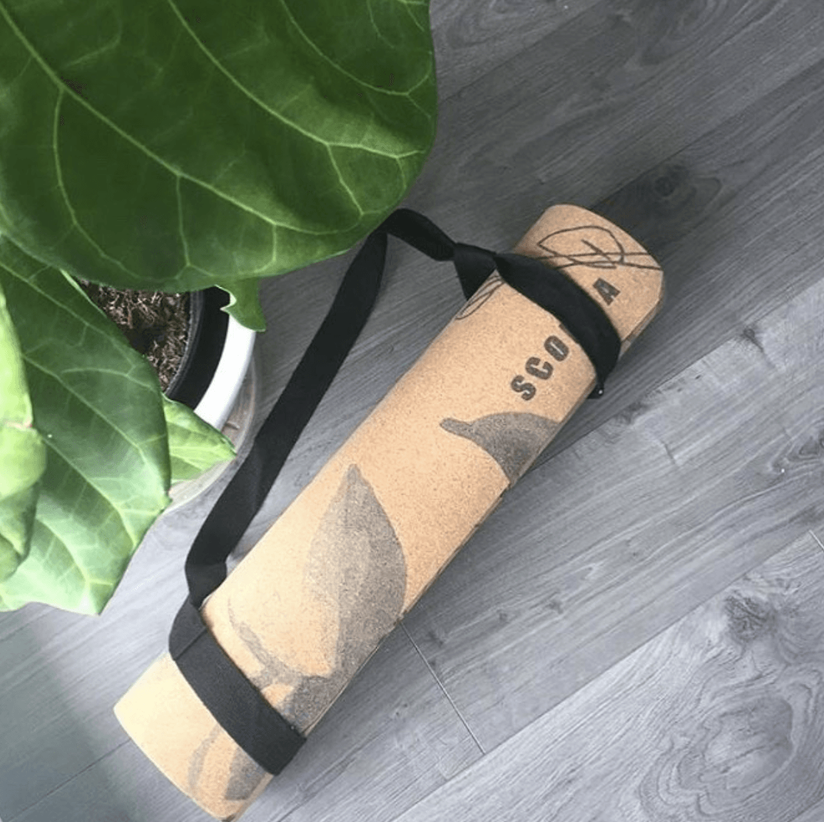 Blossom Cork Yoga Mat (4.5MM) - Scoria
