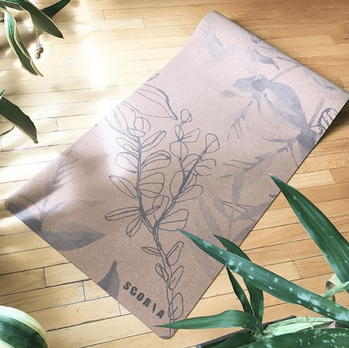 Tapis de yoga en liège X-TALL Blossom | 6'7 de long | 4,5MM