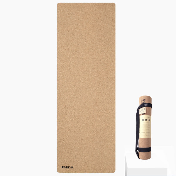 The Essential Cork Yoga Pack: Mat (Choose Size) + 2 Blocks + Stretch Strap