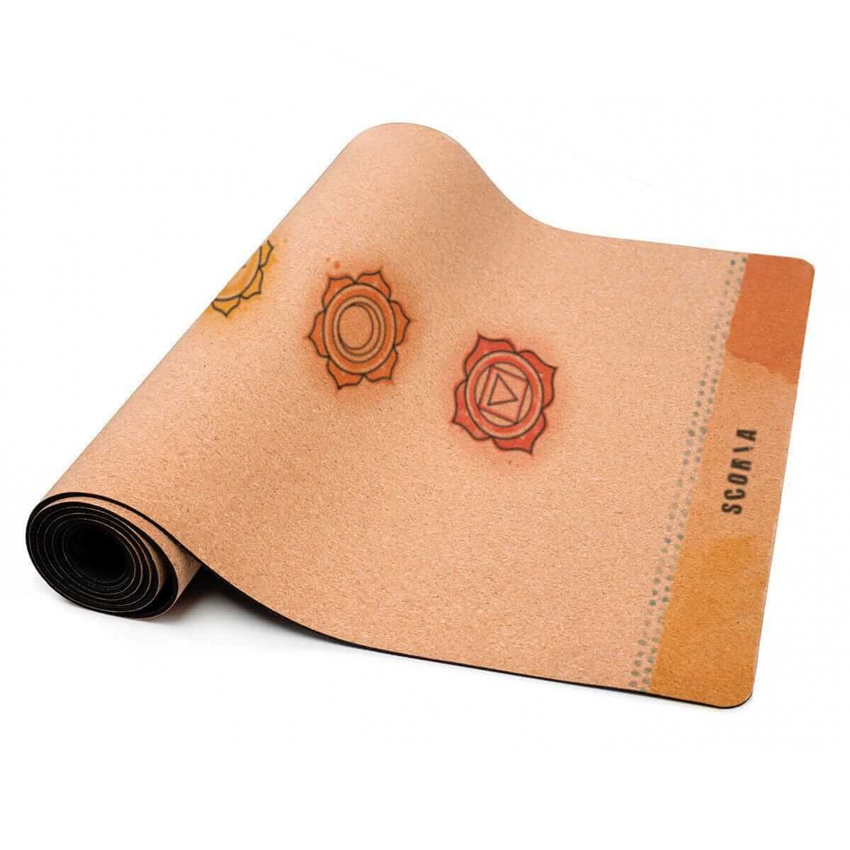 Chakras Alignment Cork Yoga Mat 4.5MM Scoria Canada