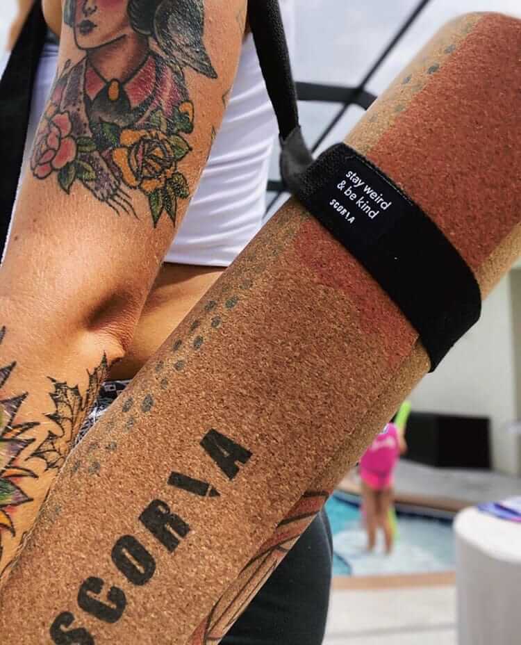 Chakras Alignment Cork Yoga Mat 4.5MM Scoria Canada