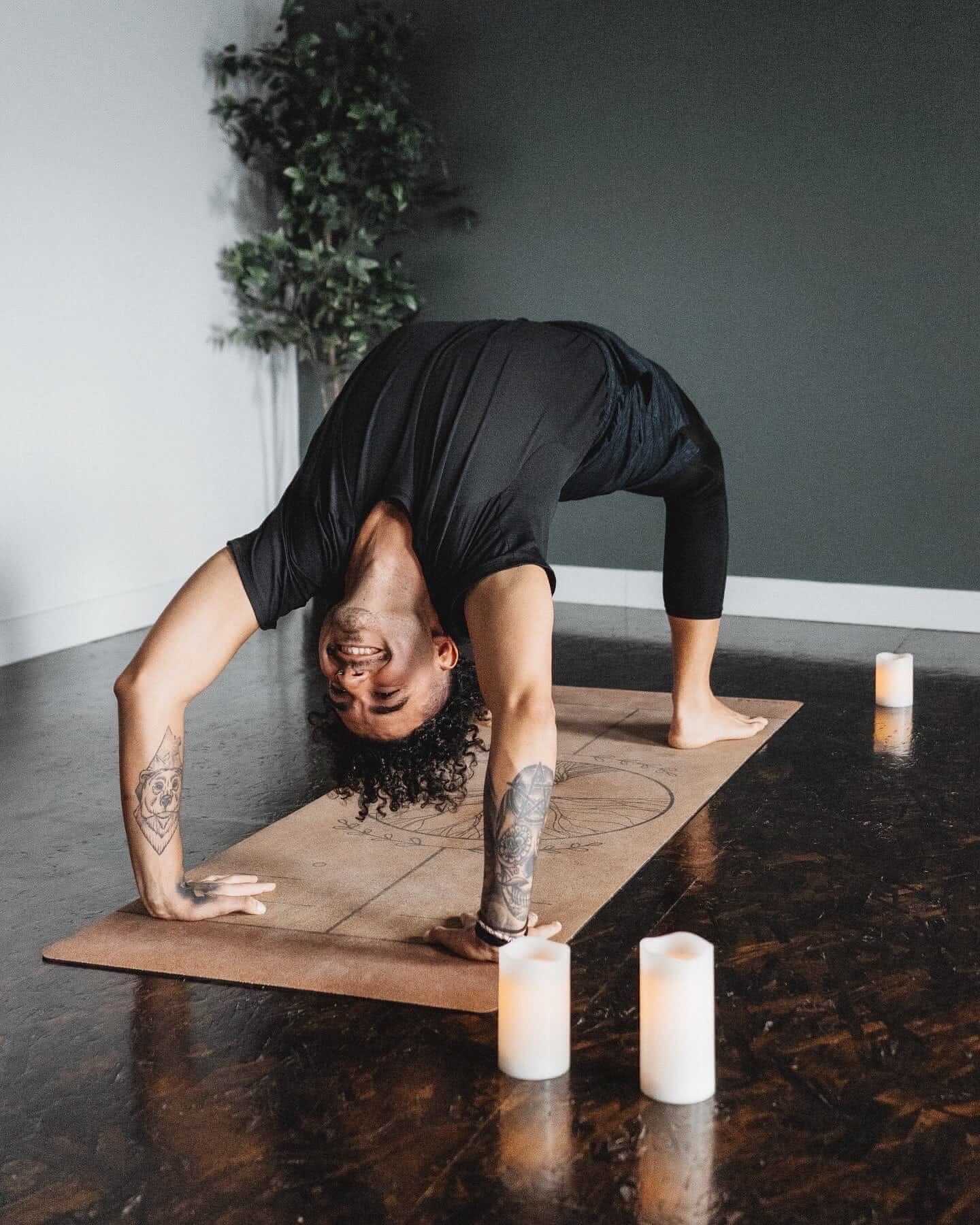 X Thick Tree of Life Alignment Cork Yoga Mat 6MM