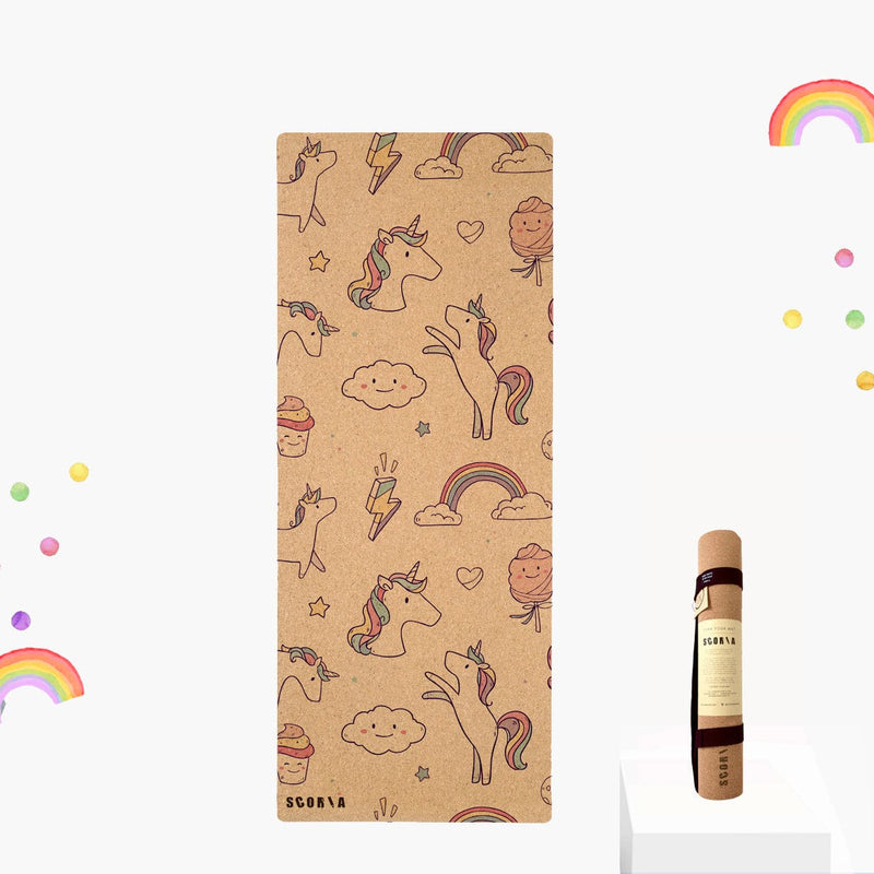 Kids Unicorn Cork Play & Yoga Mat