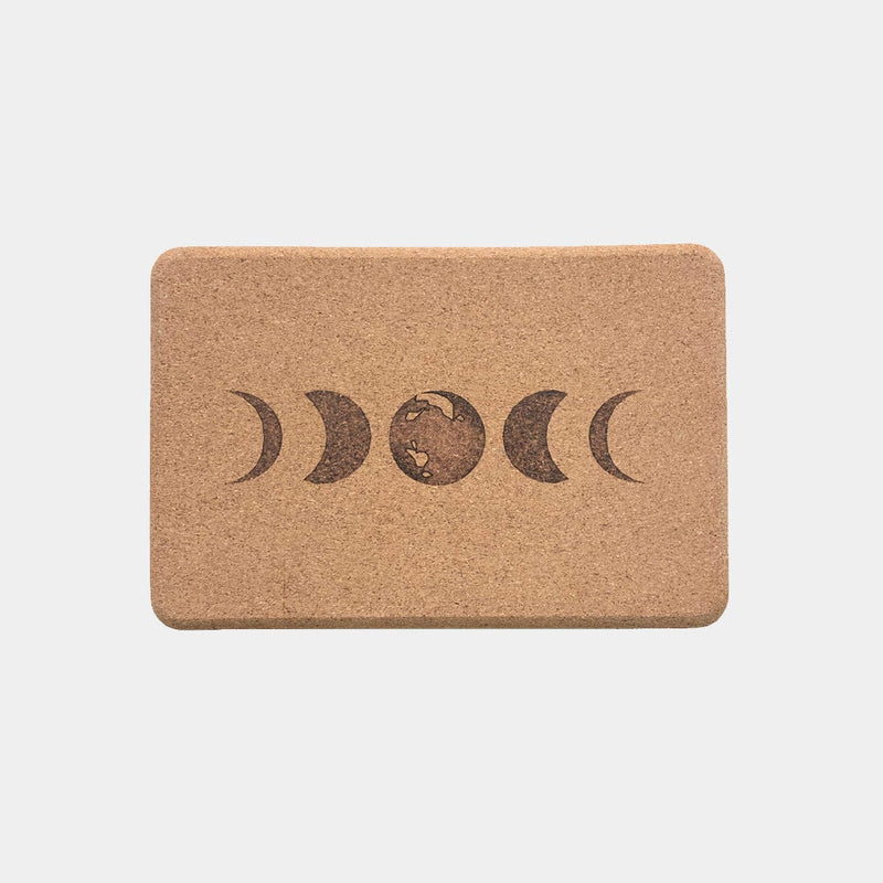 moon phase cork yoga blocks pair scoria